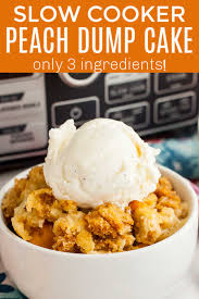 Peach cobbler pound cake 🍑 🍰. Crock Pot Peach Dump Cake Crockpot Dump Cake With Only 3 Ingredients