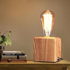 Free shipping on orders $35+. Nordic Mediterranean Style Fumigated Wood Desk Lamp For Reading Room Bedroom Wooden Art Edison Bulb Table Lamp Lighting Pop