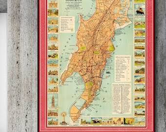 Buy Very Old Map of Bombay (mumbai, India) 2 Digital Files in 2 Languages Online in India - Etsy