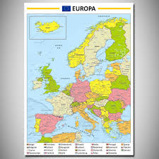 Vindt hier snel en overzichtelijk allerlei kaarten van frankrijk! Bol Com Poster Kaart Europa Nederlandstalig Xl 100x140cm