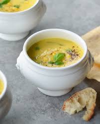 corn soup with fresh herbs