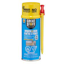Part of what makes expanding foam great is that it bonds to surfaces quickly and for the most part, permanently. Great Stuff Window Door Spray Foam Insulation 12 Oz Yellow For Visibility Ready For Trim In 1 Hour 99108863 Rona