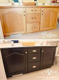 Take a look at our 10 favorite painted cabinet and vanity redos of the. Give Your Bathroom Vanity A Facelift Bathroom Cabinet Makeover Builders Cabinets Home Remodeling