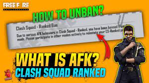 En este sentido, hemos creado esta guía con los mejores personajes en free fire para 2021. What Is Afk In Freefire Clash Squad Ranked Ban How To Unban Rank Cs Pri Gaming Youtube