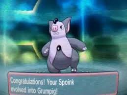 Pokemon Omega Ruby And Alpha Sapphire Spoink Evolve Into Grumpig