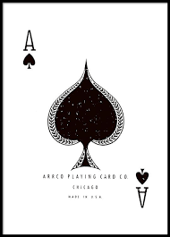 Ace Of Spades Card Black And White Black And White Ace Of Spades Ace Of Spades Black And White Posters Online Wall Art