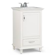 Shop our bathroom vanity with sink selection from the world's finest dealers on 1stdibs. Wyndenhall Newton 20 Inch Bath Vanity In Soft White With Bombay White Engineered Quartz Marble Top Walmart Com Walmart Com