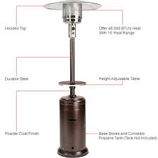 Check spelling or type a new query. Patio Heater With Steel Table 48000 Btu Propane Hammered Gold 245615 Globalindustrial Com
