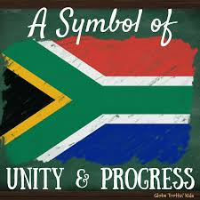 Black And Brown Unity Flag South Africa S Flag A Symbol Of Unity And Progress Globe Trottin Kids South Africa Flag Africa Activities For Kids South African Flag