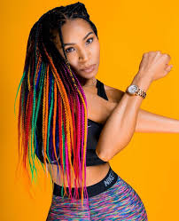 Black And Rainbow Box Braids Naturalhairindustryconvention On Instagram Rainbow Ombre Braids Looking Good Bluehairguru Usfjrain Hair Styles Teenage Hairstyles Box Braids Hairstyles