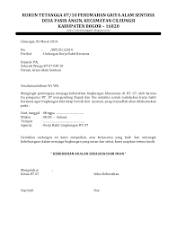 Salah satu contoh adalah surat resmi rekomendasi kerja dari perusahaan. Surat Undangan Kerja Bakti