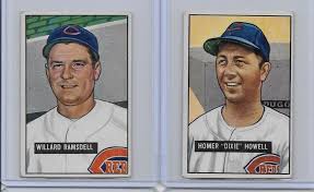 1951 Bowman 251 Willard Ramsdell 252 Dixie Howell Vg Ex 2 Cards Cards Bowman Willard