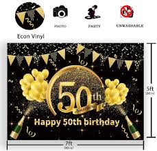 Free for commercial use no attribution required high quality images. Amazon Com Funnytree Happy 50th Birthday Party Backdrop For Photography 50 Fabulous Anniversary Bday Background For Men Women Fifty Years Black Gold Banner Decorations Cake Table Decor Photo Props Supplies 7x5ft Camera