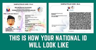 Philippine national id will be issued and the application is completed. Look Sample Phil Id National Id Back And Front