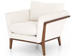 Four Hands Grayson Camargue Cream Pecan Accent Chair Accent Chairs White Accent Chair White Bedroom Chair