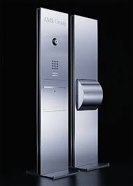 Siedle Steel Freestanding Pedestal With Information And Letterbox Home Lockers Locker Storage Steel Design