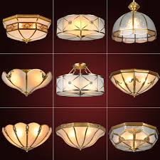 Buy European Retro Bedroom Lamp Led Lights All Copper Copper Copper Lamps Living Room Ceiling Light Fixtures Hall Balcony Aisle Lights In Cheap Price On M Alibaba Com