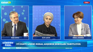 Çakır'ın yeni fotoğrafı, sosyal medyada tartışma yarattı. Meral Aksener Karar Tv Gundem Ozel Programinda Elif Cakir Ve Taha Akyol Un Sorularini Yanitliyorum Canliyayin Canli Facebook