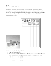 How to play dice game 10 000. Write A Matlab Program To Simulate The Farkle Dice Chegg Com