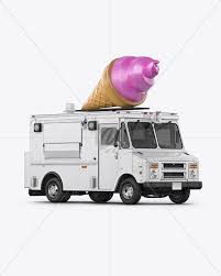 Ice Cream Food Truck Mockup Half Side View In Vehicle Mockups On Yellow Images Object Mockups Mockup Free Psd Design Mockup Free Mockup