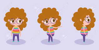 See more ideas about curly, curly hair problems, hair humor. Cartoon Character Animation Little Girl With Curly Hair And Glasses Royalty Free Cliparts Vectors And Stock Illustration Image 134537388