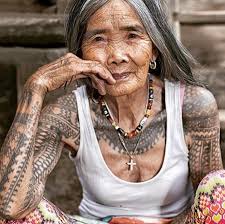 She's been a cancer survivor for close to 50 years but her husband wouldn't in fact, there are some positives to getting a tattoo when you're older. Meet Whang Od Oggay A 103 Year Old Tattoo Artist From The Philippines She Is The Only Remaining Traditional Kalinga Tattooist You Don T Take A Tattoo Choice To This Woman She First Decides
