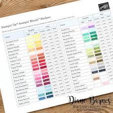 New Stampin Blends Colours Chart Start Colouring Alcohol Markers Stampin Up Markers Color Chart