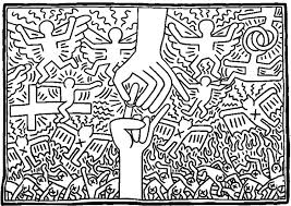Coloring Page Created From A Keith Haring Painting Haring Art Keith Haring Art Pop Art Coloring Pages