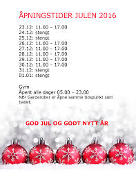 Harald grønvold a/s·monday, december 9, 2019·reading time: God Jul Apningstider Julen 2016 Dampsaga Bad Gym