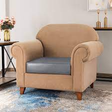 Granbest thick loveseat sofa covers for 2 cushion couch stylish pattern couch covers for sofa stretch jacquard sofa slipcover for living room dog pet furniture protector (medium, gray) 4.2 out of 5 stars. Sofa Seat Cushion Cover Faux Leather Stretchy Chair Loveseat Couch Cushion Covers Slipcovers Walmart Com Walmart Com