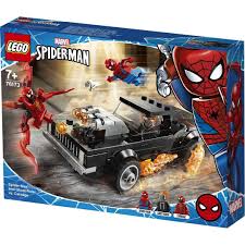 Spiderman and lot of 3 mega blok minifigs minifigures & some parts inc. Lego Super Heroes 76173 Spider Man And Ghost Rider Vs Carnage Age 7 Building Blocks 2021 212pcs