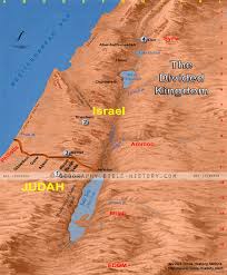 According to the biblical account, at its height, the tribe of judah was the leading tribe of the kingdom of judah, and occupied most of the territory of the kingdom, except for a small region in the north east occupied by benjamin, and an enclave towards the south west which was occupied by simeon. Israel S Border Map Of The Divided Kingdoms Of Israel And Judah