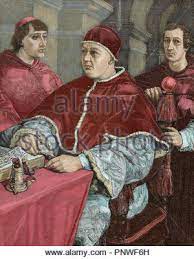 Lorenzo de' medici letterato e politico, nasce a firenze il primo gennaio 1449 e muore nella sua villa di careggi l' 8 aprile 1492. Leone X 1475 1521 Papa Fiorentino 1513 21 Che Prende Il Nome Di Giovanni De Medici Leone X Con La Sua Cardinali Medici E Rossi Incisione Foto Stock Alamy