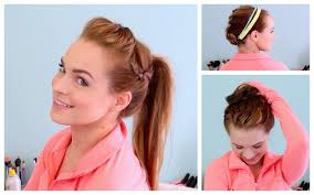 3 Workout Ready Hairstyles Diy Headband Gym Hairstyles Hair Styles Headband Hairstyles