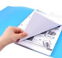 Foska A4 Clear Plastic 2 Ring Binder Hole Document File Folder