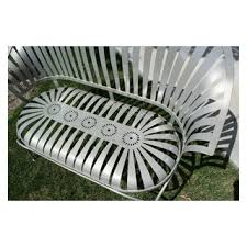 Flared-Back Spring Steel Garden Bench Inspired by Francois Carre