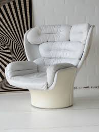 Joe Colombo Elda Chair Fauteuil Sessel Comfort Italy End 1960s White Blanc Cuir Cheap Dining Room Chairs Furniture Chair
