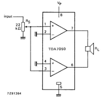 TDA7050 stereofoniczny wzmacniacz audio 140mW; SO8 TDA7050 ...