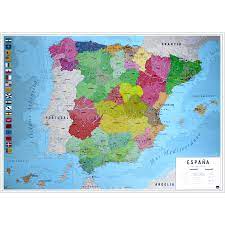 España lleva años pidiendo a la alianza que, además del gasto en defensa, tenga en cuenta la aportación a las operaciones. Mapa Fisico Politico De Espana Karte Von Spanien Poster Grossformat Jetzt Im Shop Bestellen Close Up Gmbh