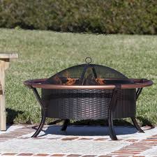 The winston porter donleavy steel outdoor fire pit is both reasonably priced and includes a variety of features, making it a worthwhile purchase for any home. Hampton Bay Crossridge 50 000 Btu Antique Bronze Finish Gas Fire Pit Brickseek