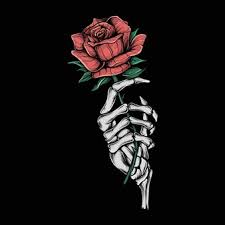 Free Vector Skeleton Hand Holding Rose Flower Get german meaning of dead lift. skeleton hand holding rose flower