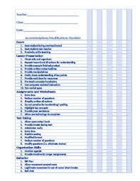 Accommodations Checklist Worksheets Teaching Resources Tpt