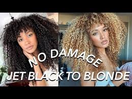 Even if your hair isn't naturally curly, you can still rock a hairstyle like the one in this example. How To Coloring Natural Hair With No Damage Going From Black To Blonde Hair Tips Curly Youtube