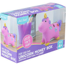 Art Star Paint Your Own Unicorn Money Box Kit 628 Shop the largest choice  on the internet