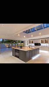 This Looks Like It S From A House With Two Kitchens Open Plan Kitchen Living Room Modern Kitchen Lighting Kitchen Diner Extension