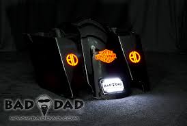 Description description matt black mini led stop / tail light this high quality rear light is ideal if you're after creating a minimalist back end for your motorcycle. Stretched Saddlebags With Flush Mount Taillights Bad Dad Custom Bagger Parts For Your Bagger