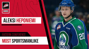 Wanna wish good luck for the @scbroncos in their season opener!🏆🐎. Aleksi Heponiemi Named Whl Eastern Conference Most Sportsmanlike Player Swift Current Broncos
