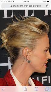 Pinterest Ear Piercings Charlize Theron Piercing