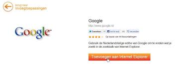 Nederlandse Google Als Zoekmachine In Internet Explorer Instellen Gratissoftware Nl Beter zoeken in google, sneller zoekresultaten. internet explorer instellen