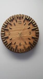 Bullet Casing Clock Ammo Clock Ammo Home Decor Bullet Clock Bullet Home Decor Bullet Decor Clock Military Gift Wood Crafts Diy Bullet Crafts Ammo Crafts